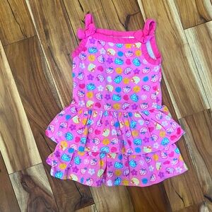 Hello Kitty printed tired ruffle dress with bows